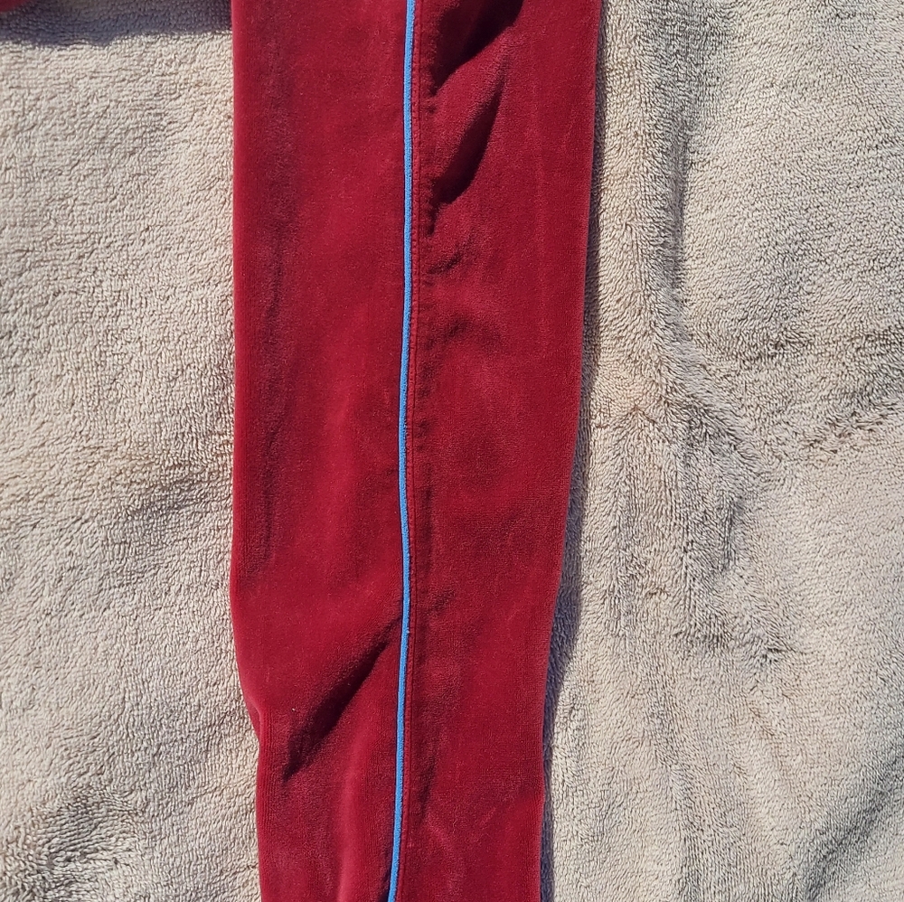 Nike Maroon and Cream Velour Embroidered Cropped Jacket Women's Size XS Y2K 90s - Picture 6 of 9